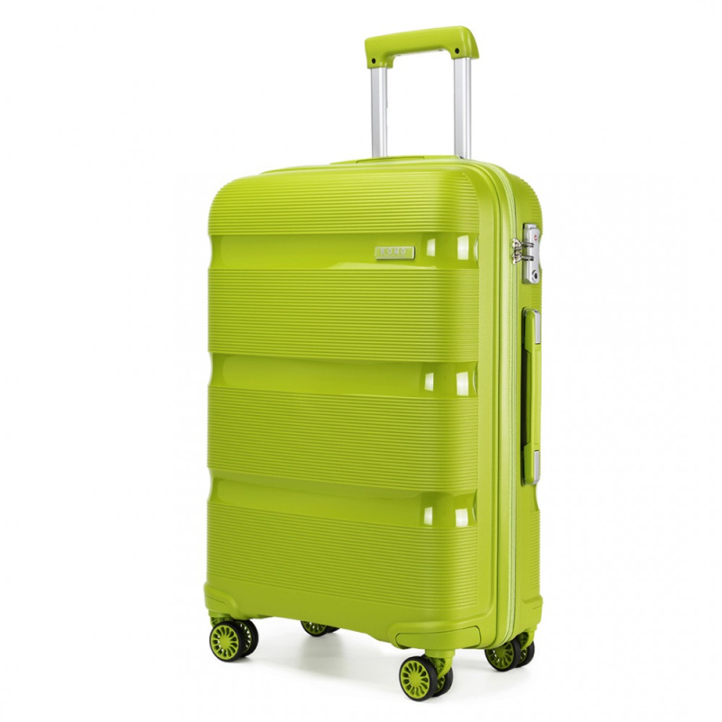 Kono K2092L Kufr spinner 65cm Zelený Polypropylen