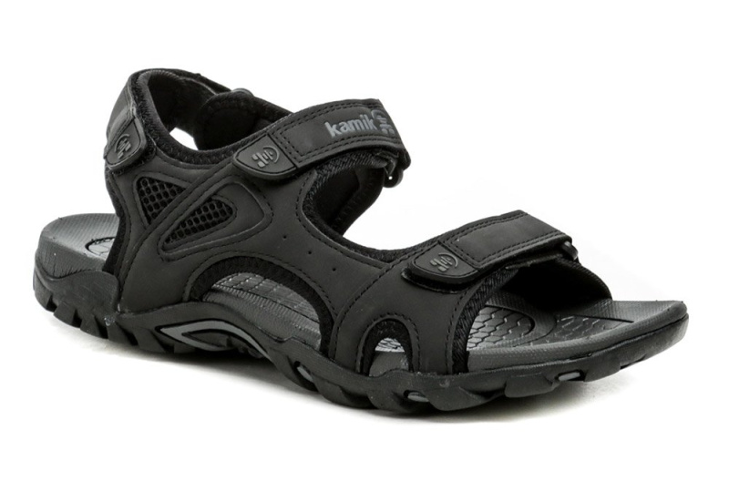 KAMIK MILOS  černé sandály EUR 44