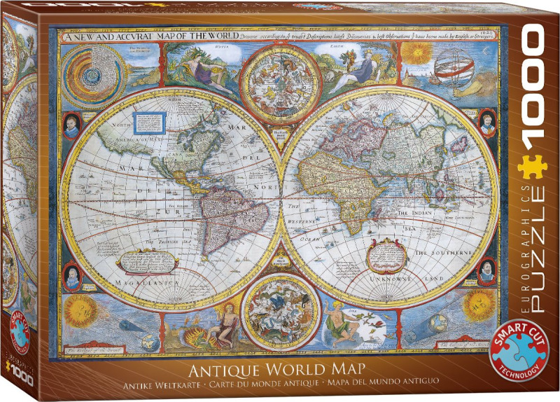 EUROGRAPHICS Puzzle Starodávná mapa světa 1000 dílků