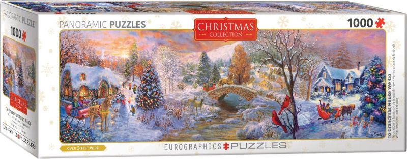 EUROGRAPHICS Panoramatické puzzle Jedeme k babičce 1000 dílků