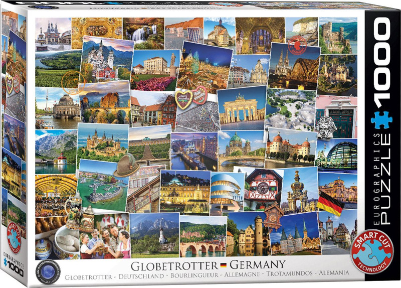 EUROGRAPHICS Puzzle Světoběžník - Německo 1000 dílků