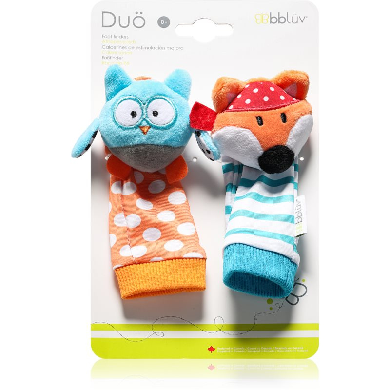 BBLÜV Düo chrastící ponožky Owl / Fox 2 ks