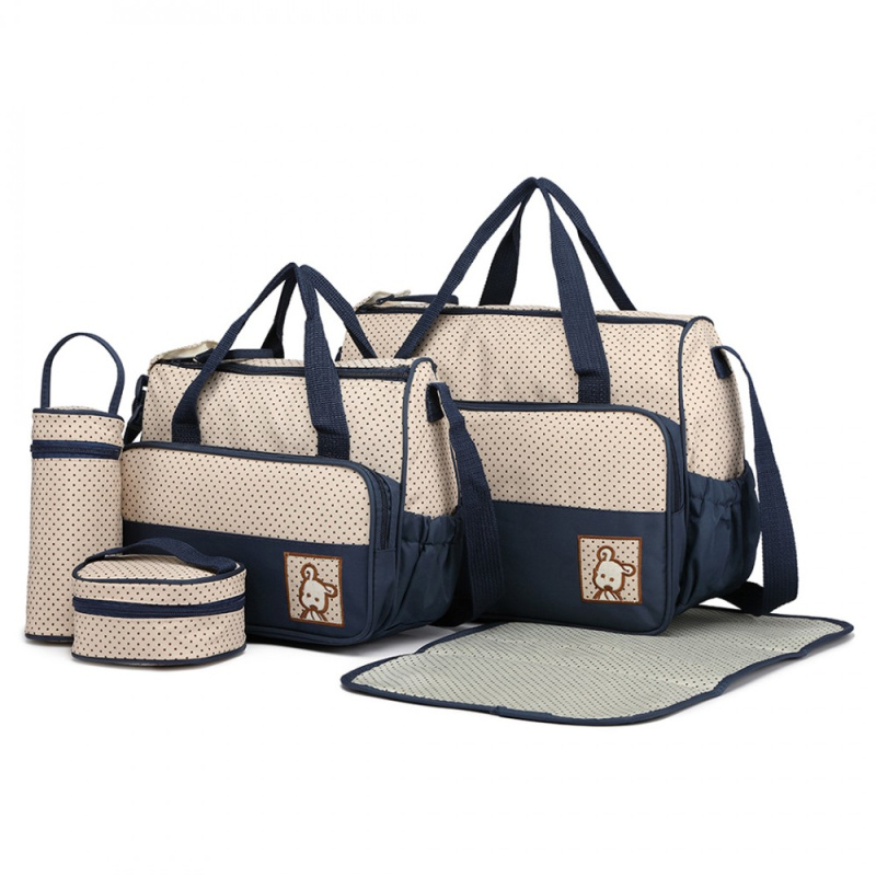 KONO Miss Lulu 9026 Set tašek pro maminky Modrá