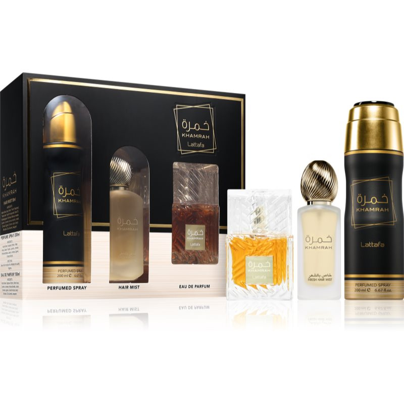 Lattafa Khamrah dárková sada unisex 3 ks