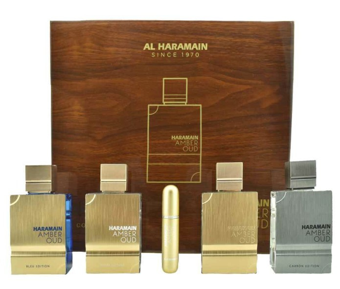 Al Haramain Kolekce Amber Oud - EDP 4 x 60 ml + plnitelný flakon