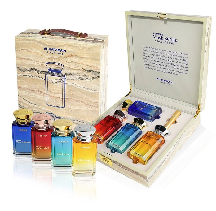 Al Haramain Kolekce Musk Collection - EDP 4 x 100 ml + plnitelný flakon