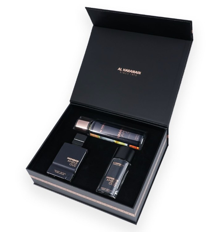 Al Haramain Amber Oud Private Edition - EDP 75 ml + EDP 30 ml + tělový závoj 250 ml