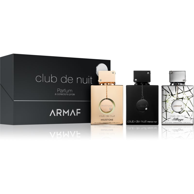 Armaf Club de Nuit Man Intense, Sillage, Milestone dárková sada pro muže unisex 3x30 ml