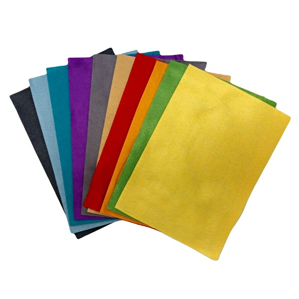 Dekorační filc Sizzix A4, 1,5 mm, výrazné barvy - 10 ks