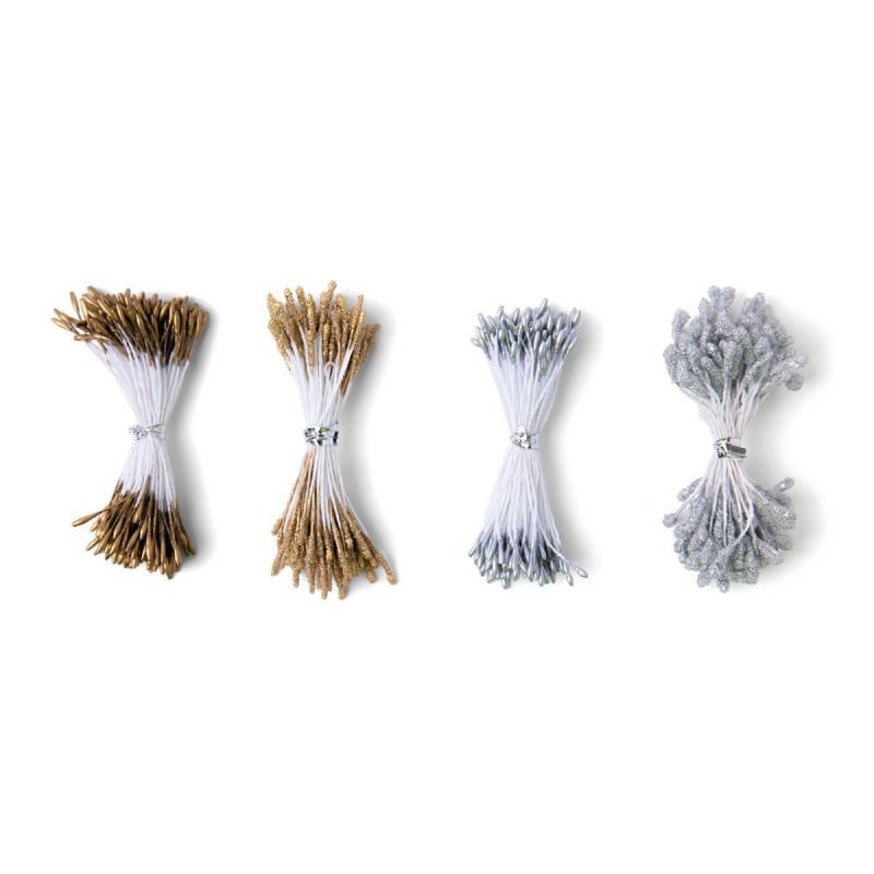 Pestíky do květin - zlaté a stříbrné