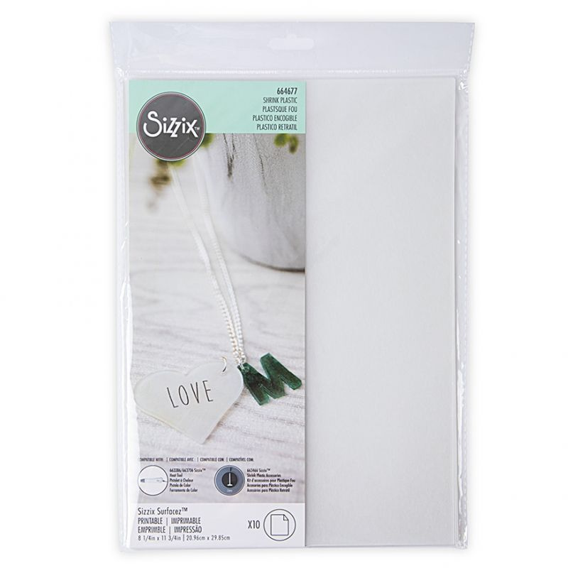 Smršťovací fólie sada vhodná do tiskárny (A4) - mléčná (10ks)