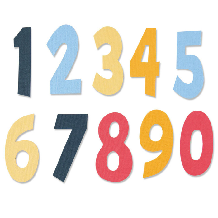 Čísla - vyřezávací šablona Bigz