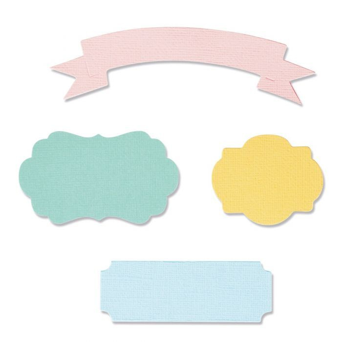 Dekorační štítky - vyřezávací šablona Bigz