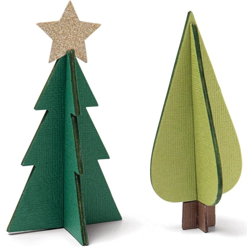 Skládací stromečky - vyřezávací šablona Bigz