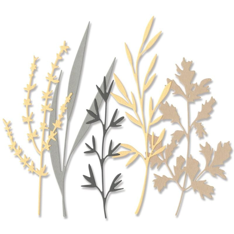 Stébla trávy - vyřezávací kovové šablony Thinlits (5ks)