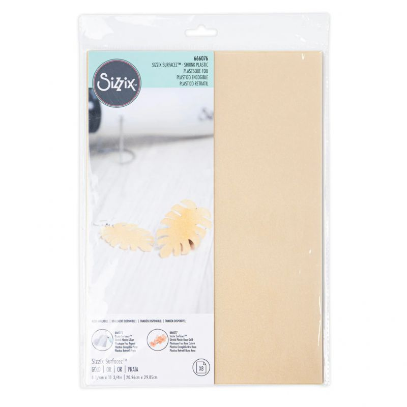 Smršťovací fólie sada (A4) - metalická zlatá (8ks)