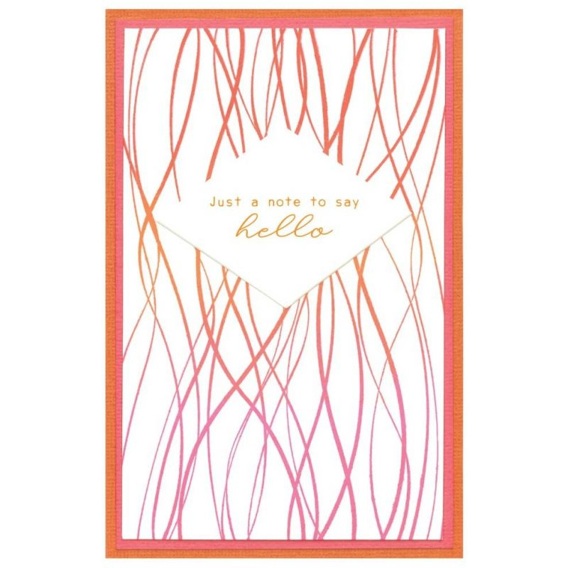 Vlny - vyřezávací kovová šablona Framelits (1ks) + silikonová gelová razítka (14ks)