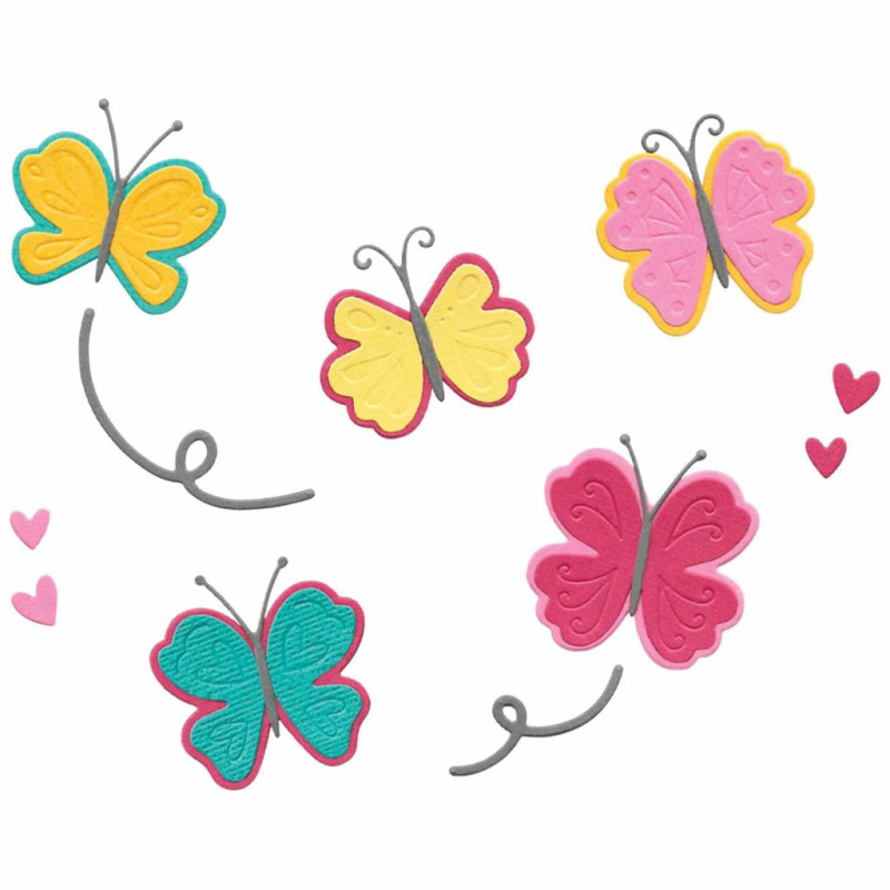 Motýlci - vyřezávací kovové šablony Thinlits (15ks)