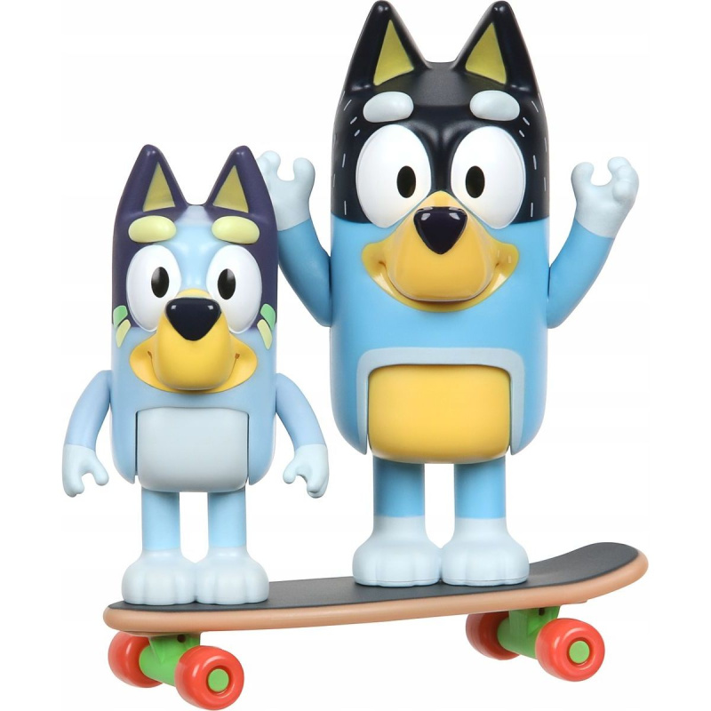 Figurky Bluey - Bluey & Bandit on skateboard 6 cm