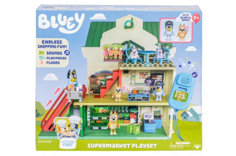 Lamps BLUEY Supermarket set figurky Blue a Bingo