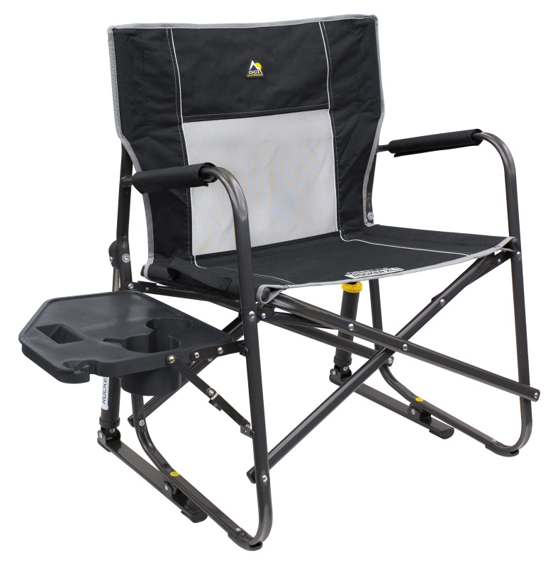 GCI Houpací kempinková židle se stolkem Freestyle Rocker XL™ (černá)
