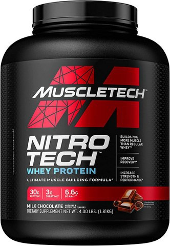 MuscleTech Nitro-Tech 1820 g - mléčná čokoláda
