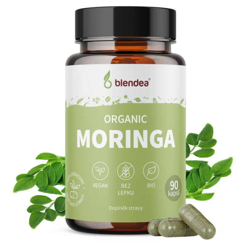Blendea Moringa BIO Organic, 100% rostlinné, 90 kapslí
