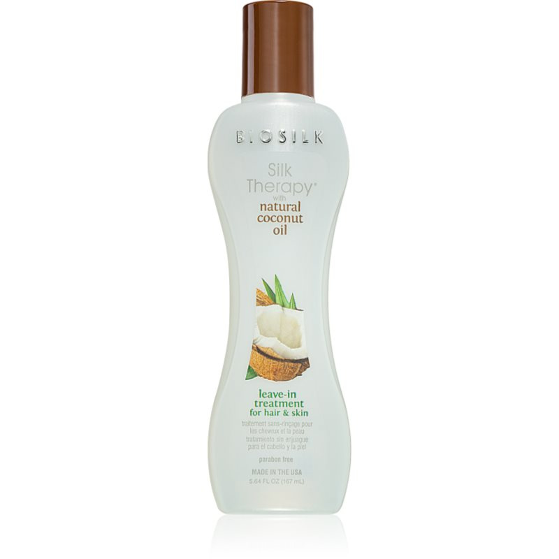 Biosilk Silk Therapy Natural Coconut Oil bezoplachová hydratační péče na vlasy a tělo 167 ml