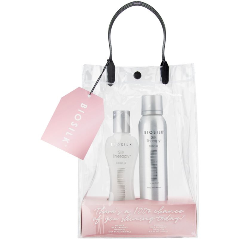 Biosilk SilkTherapy Shine On Duo Kit dárková sada pro lesk a hebkost vlasů 1 ks