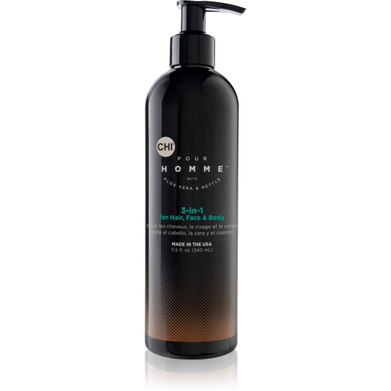 CHI Pour Homme 3 in 1 3 v 1 šampon, kondicionér a sprchový gel 340 ml