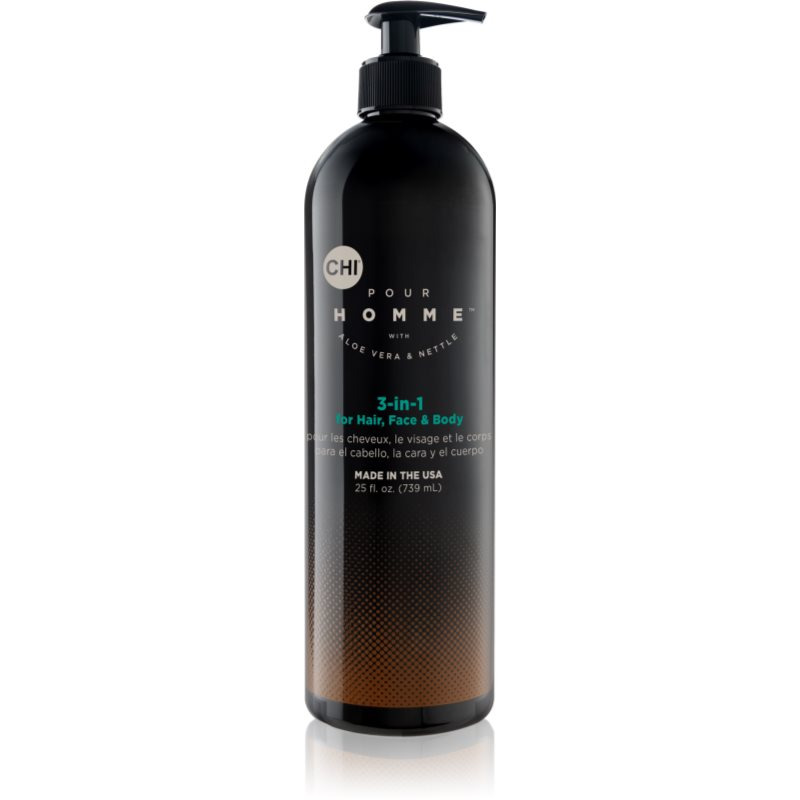 CHI Pour Homme 3 in 1 3 v 1 šampon, kondicionér a sprchový gel 739 ml