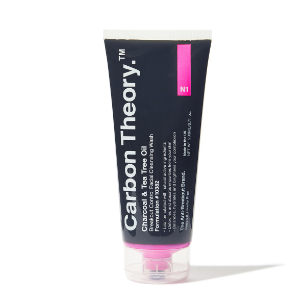 Carbon Theory Charcoal & Tea Tree Oil hloubkově čisticí gel s aktivním uhlím 200 ml