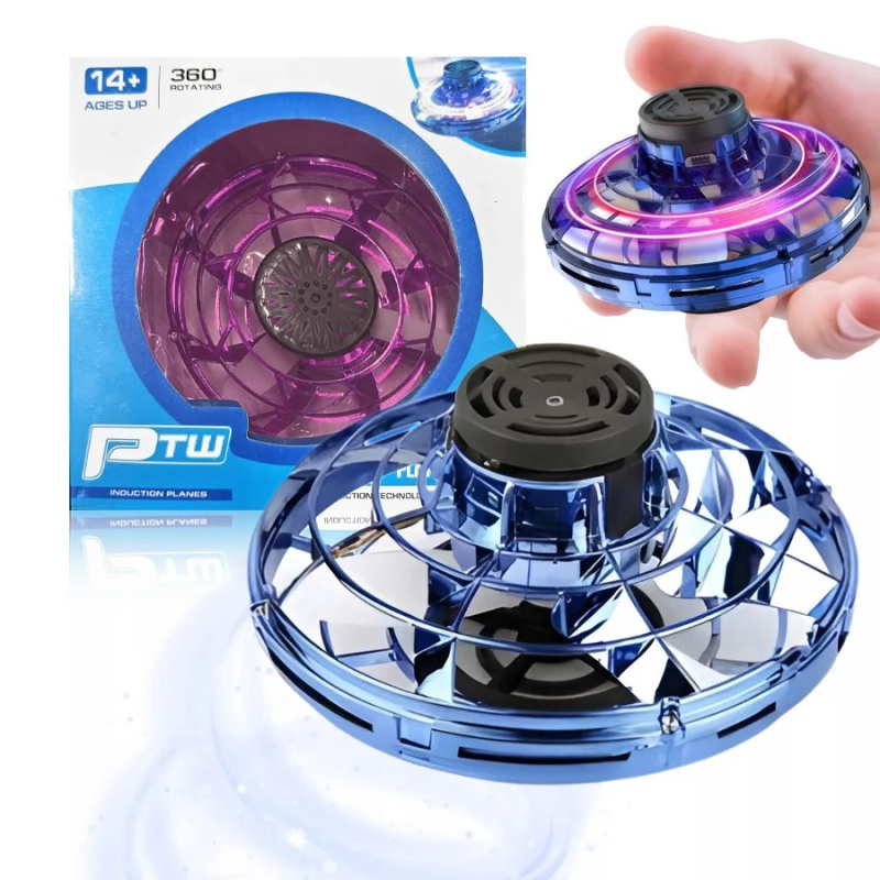 Létající LED UFO talíř - modrý