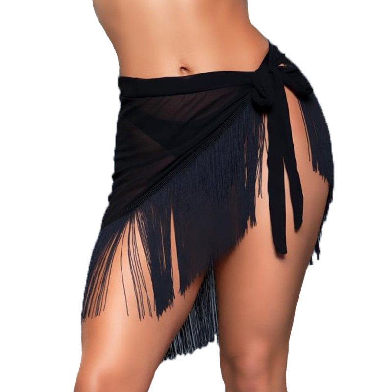 Be Wicked Swimwear Vania černá zavinovací sukně na plavky S-L