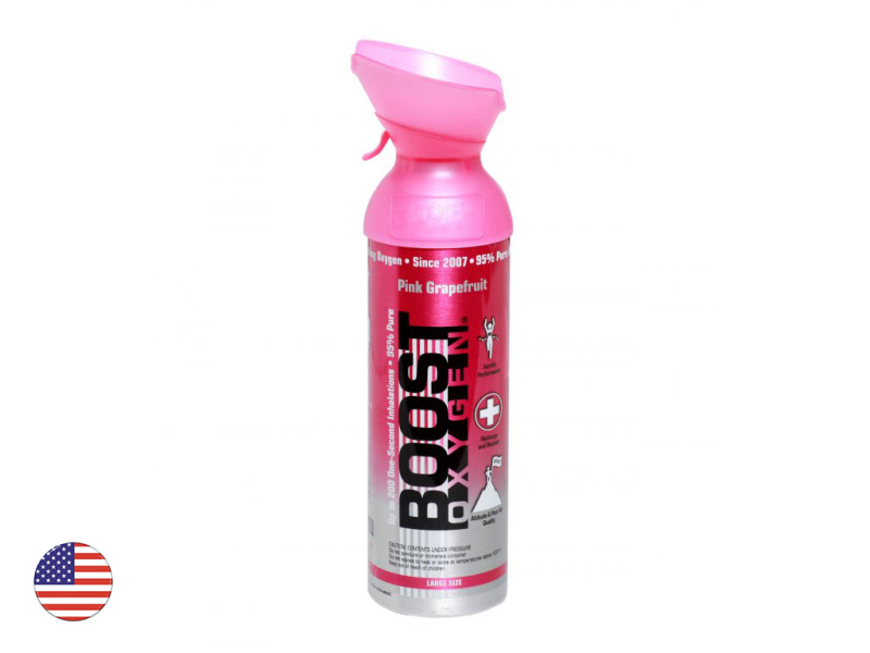 Inhalační kyslík Boost Oxygen Pink Grapefruit - růžový grep (3l, 5l, 9l) Varianta: 9 l