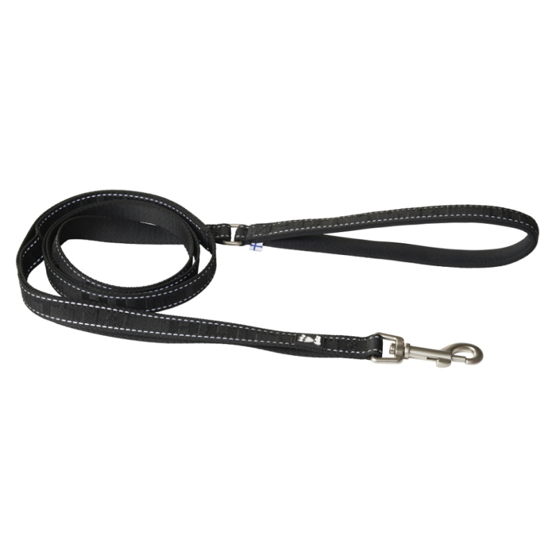Vodítko Hurtta Casual Reflective ECO černé 180cm/20mm