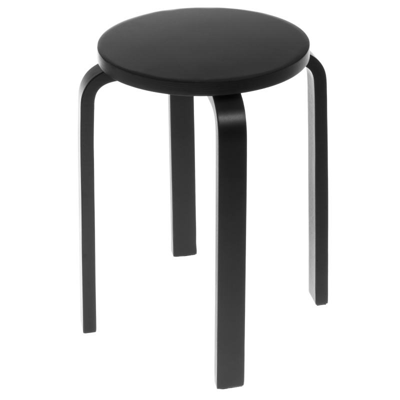 4Living Kuchyňská stolička, Ø 39 cm, černá černá