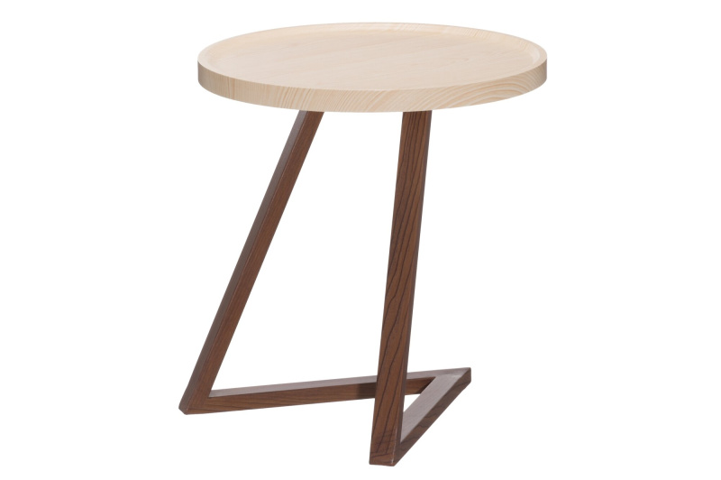 4Living Odkládací stolek z MDF, Ø 40 cm hnědý