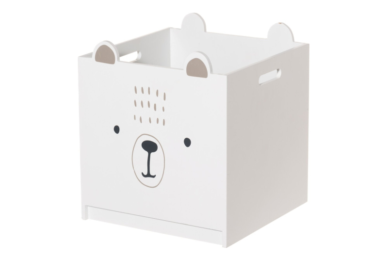 4Living Úložný box na hračky TEDDY bílý