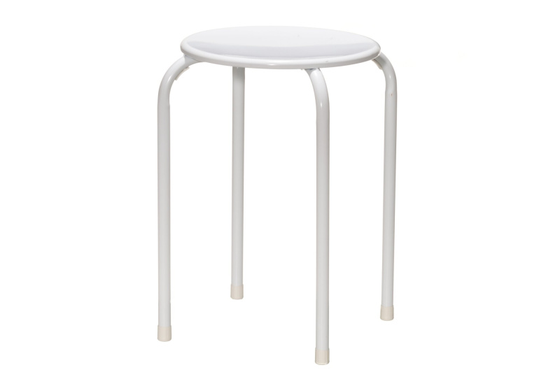 4Living Kovová stolička, Ø 30 cm, bílá bílý