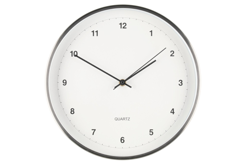 4Living Nástěnné hodiny SILENZIO, Ø 30 cm, bílé bílý