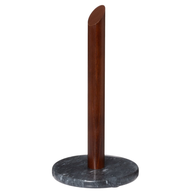 Maku Stojan na utěrky, mramor a akát, 30 cm černá