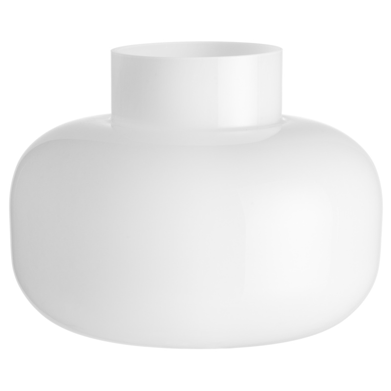 Fanni K Dekorativní skleněná váza ILMA, 16 cm, bílá bílý
