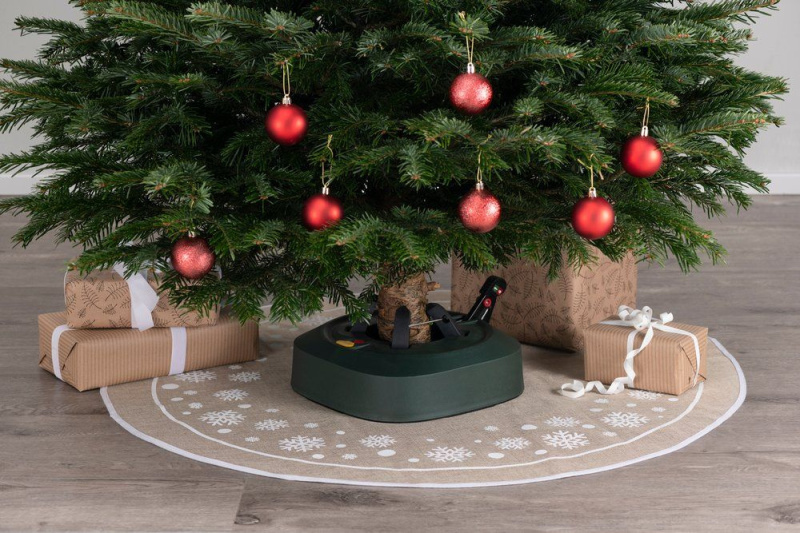 Winteria Automatický stojan na stromek se zásobníkem, Ø 3–13 cm zelený