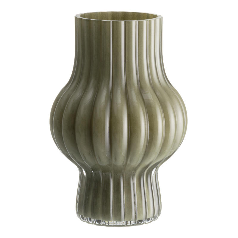 Fanni K Dekorativní skleněná váza VUOKSI, 20 cm, agáve zelená zelený