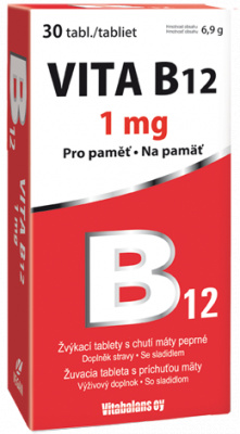 Vitabalans Vita B12 1 mg 30 žvýkacích tablet