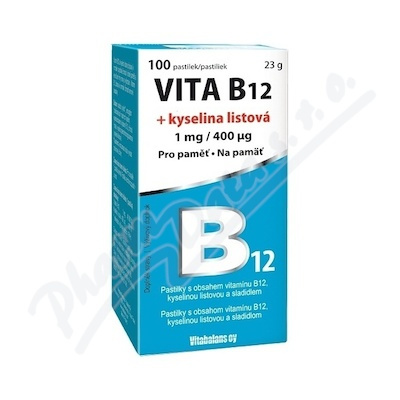 VITA B12 + kyselina listová 1 mg/400 mcg 100 tablet