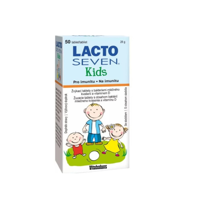Vitabalans LactoSeven Kids 20 žvýkacích tablet