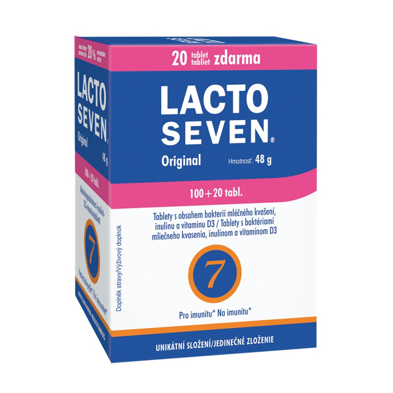 LACTOSEVEN 100 tablet + 20 tablet ZDARMA