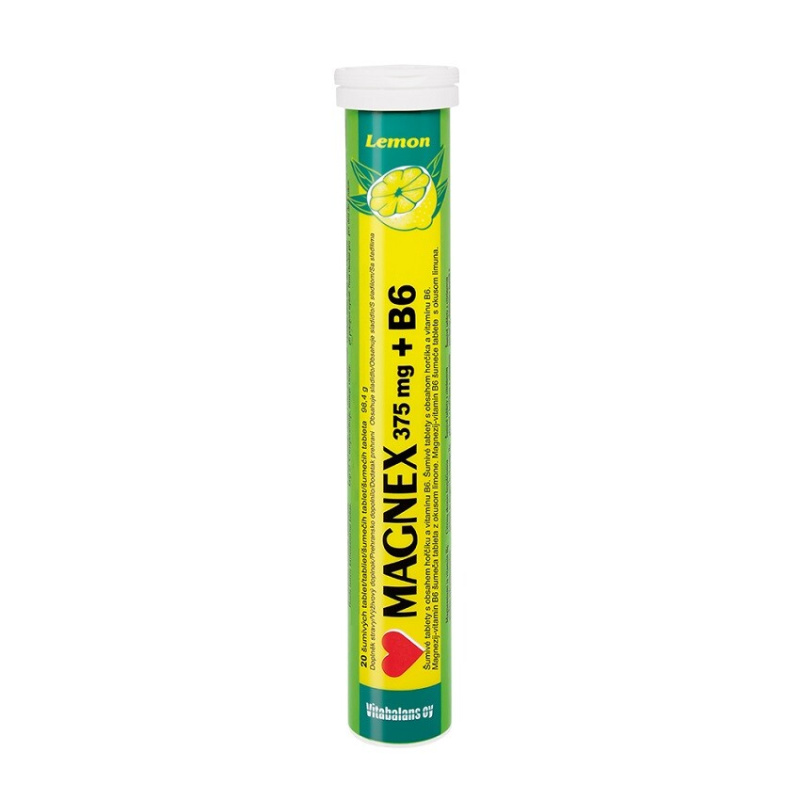 Magnex 375mg+B6 šumivé tbl.20 Vitabalans